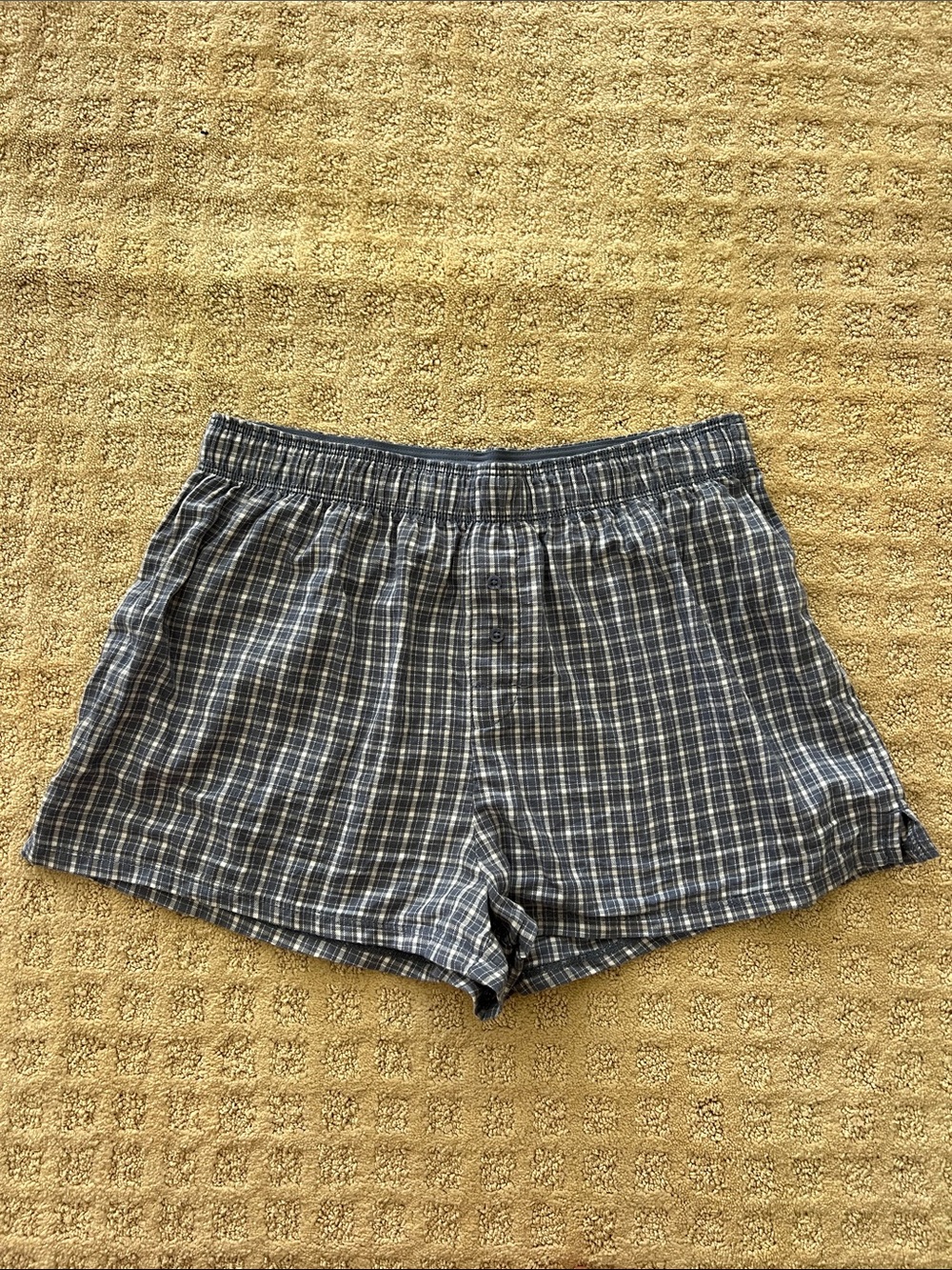 Colsie Navy and White Plaid Women’s Shorts